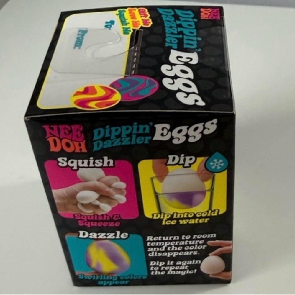 NeeDoh Dippin Dazzler Eggs Groovy Haze Color Changing Squishy Toy Schylling - Picture 3 of 5
